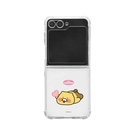 [S2B] KAKAO FRIENDS CHOONSIK Clear TPU+PC Bumper Case Galaxy Z Flip6 – Crystal Clear, Shock-Absorbing, Camera & Button Protection for iPhone & Galaxy - Made in Korea